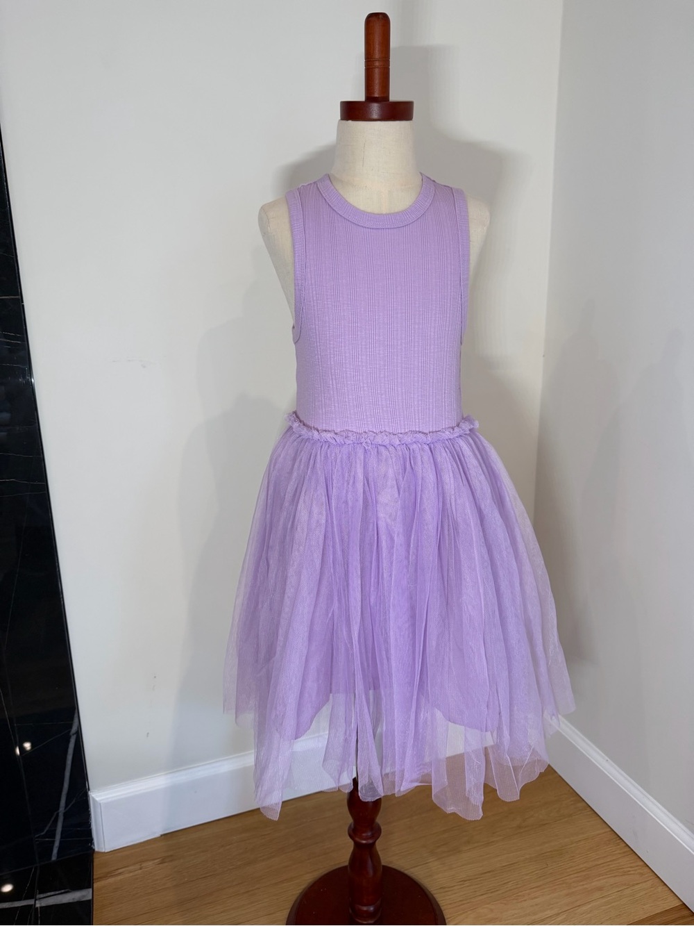Lilac Sleeveless Tulle Dress for Girls - Casual Twirl Dress